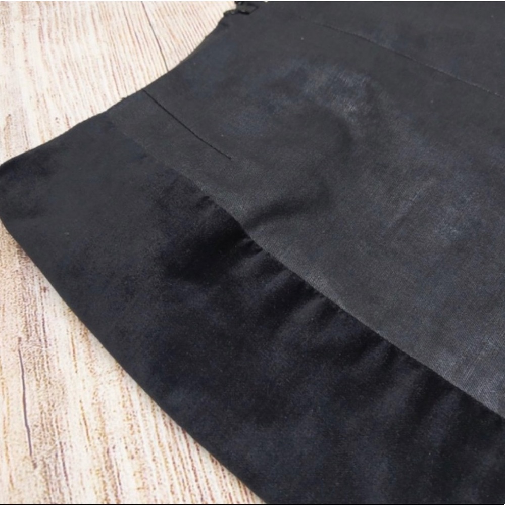 J. Brand Black coated J. Brand jean shorts with velvet side trim